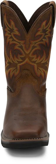Men's Justin Driller Square Steel Toe Work Boots - Image 9