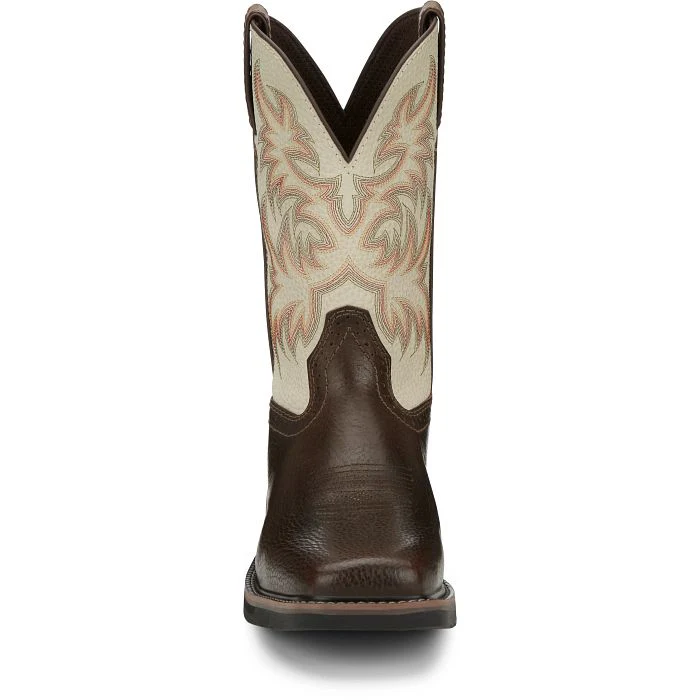 MEN'S JUSTIN DRILLER CREAM TOP WORK BOOT - Image 8