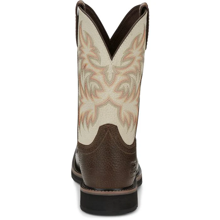 MEN'S JUSTIN DRILLER CREAM TOP WORK BOOT - Image 9