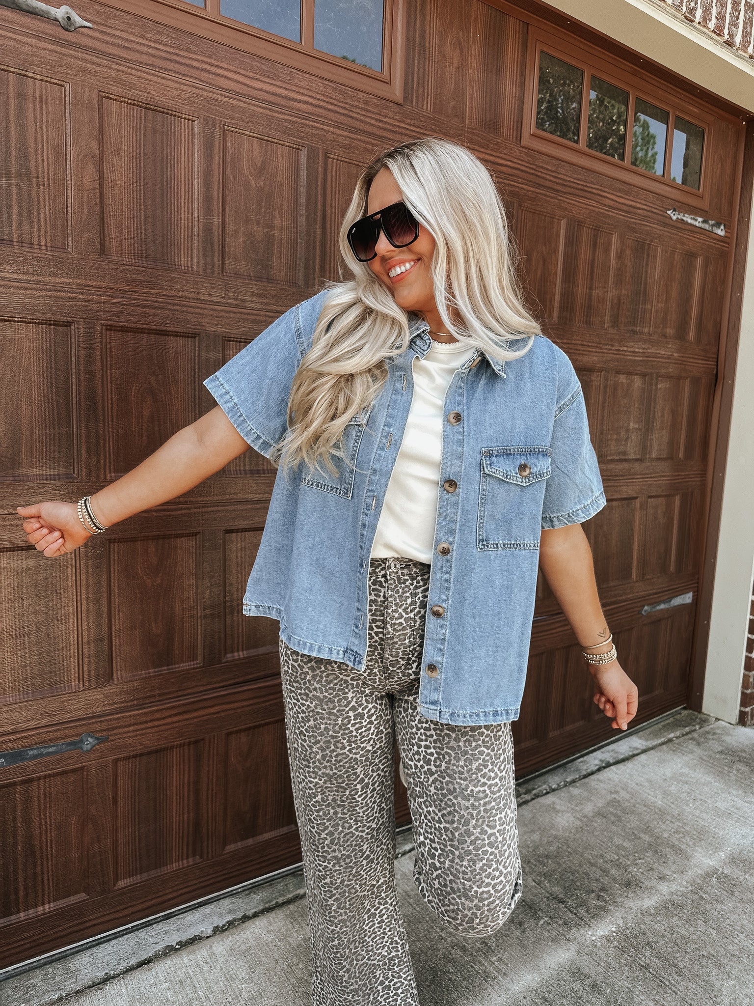 Darling Denim Button Up Shirt - Image 5