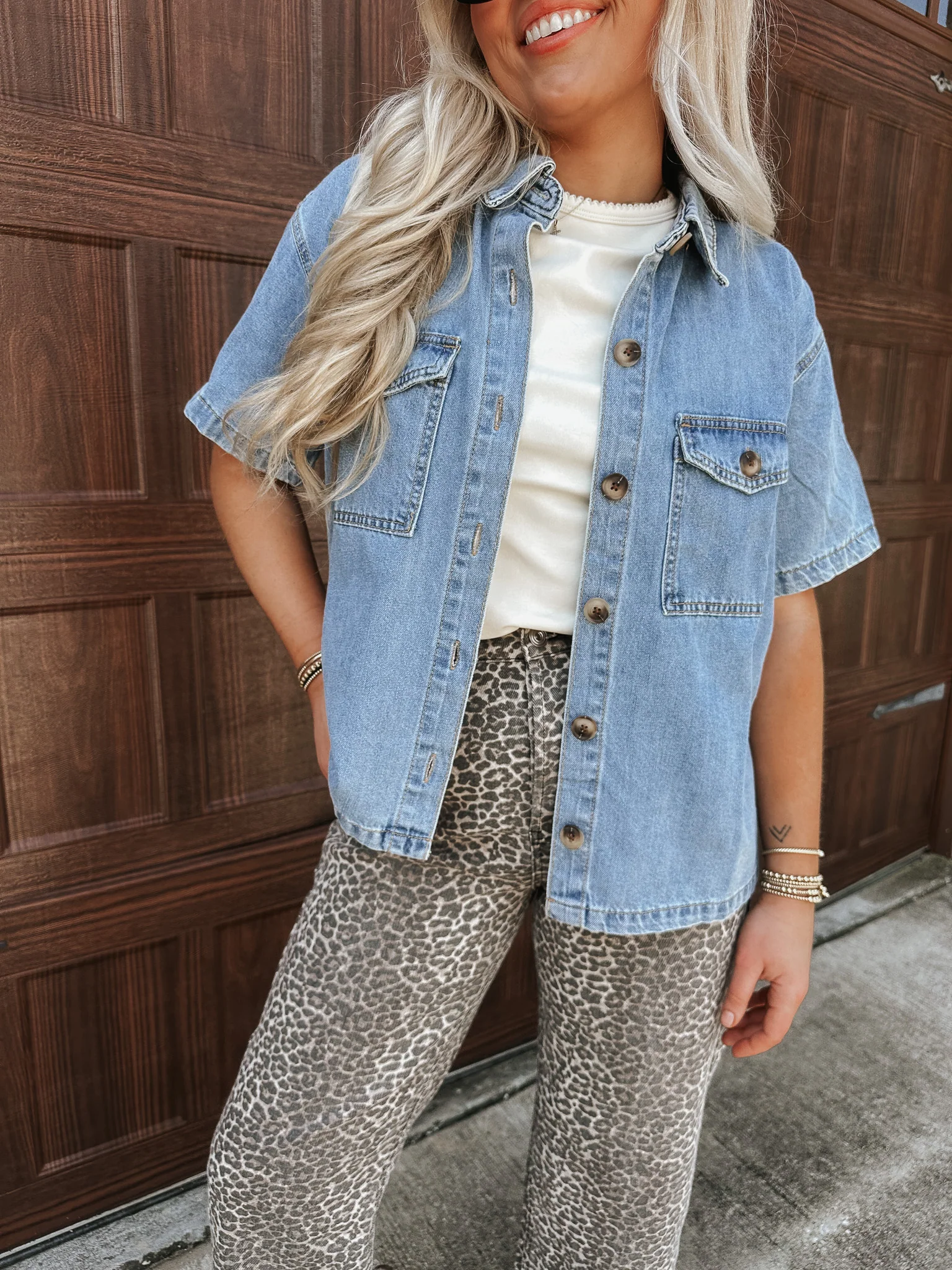 Darling Denim Button Up Shirt - Image 9