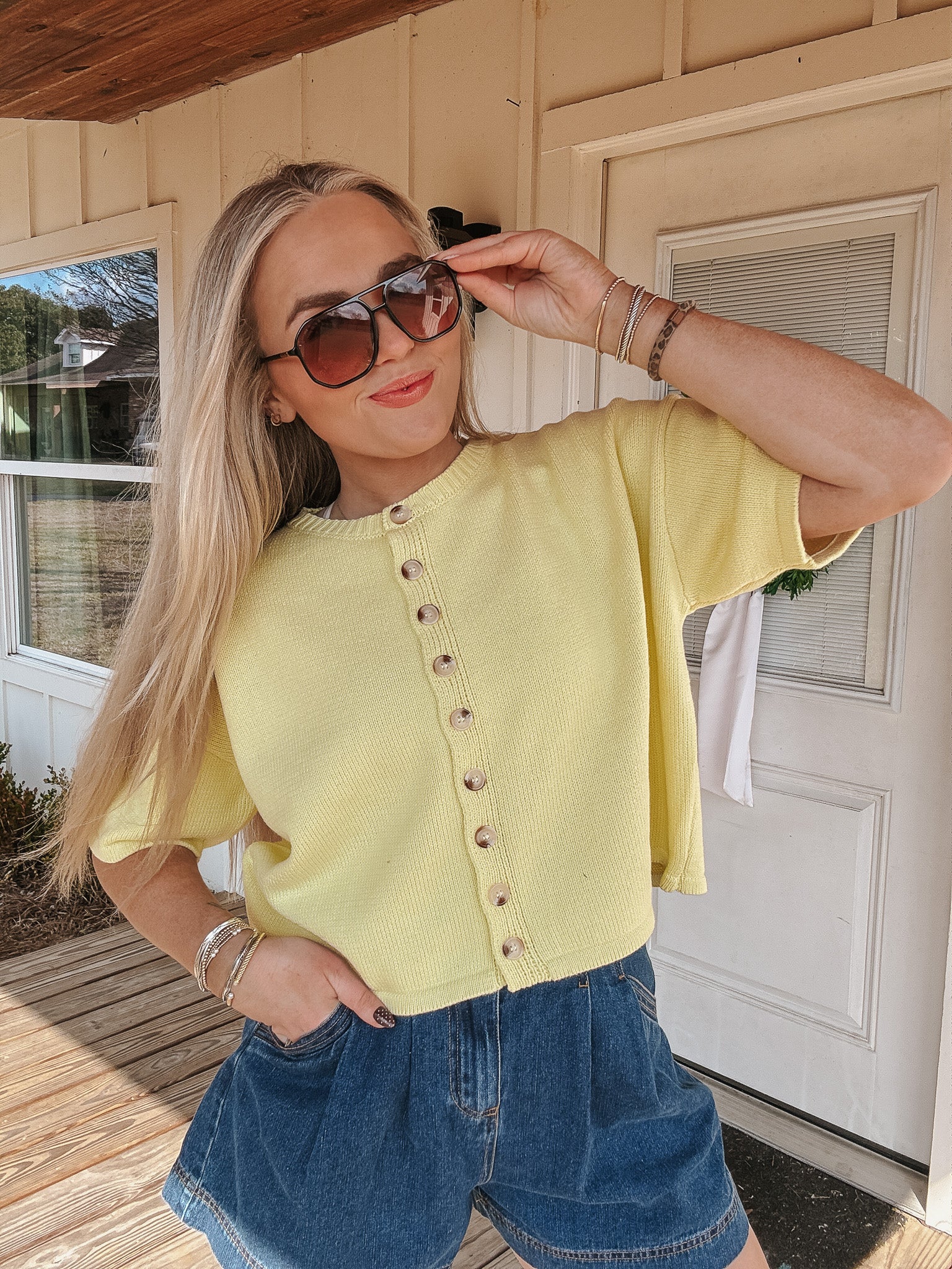 Lemon Drop Knit Top - Image 2