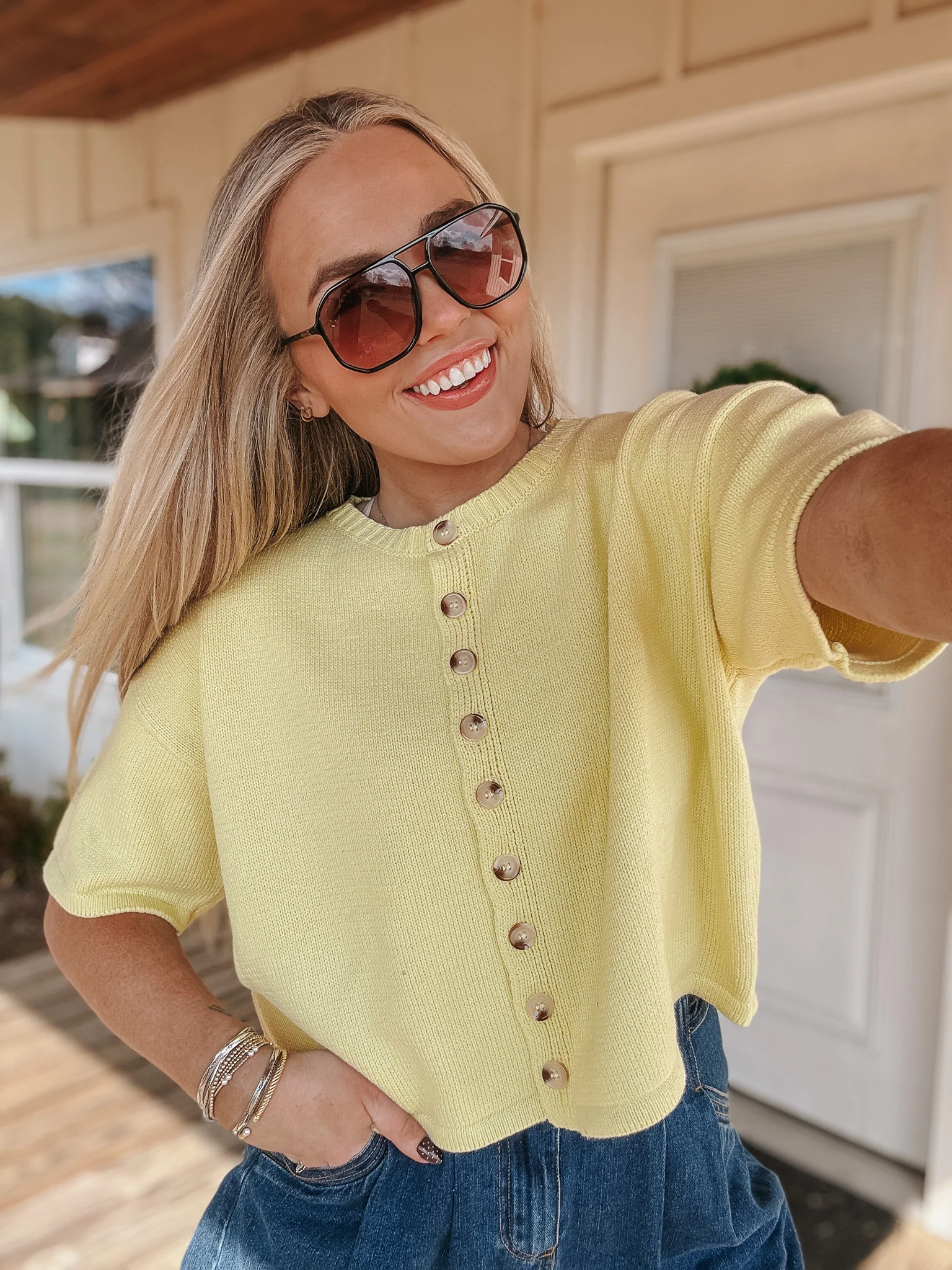 Lemon Drop Knit Top - Image 5