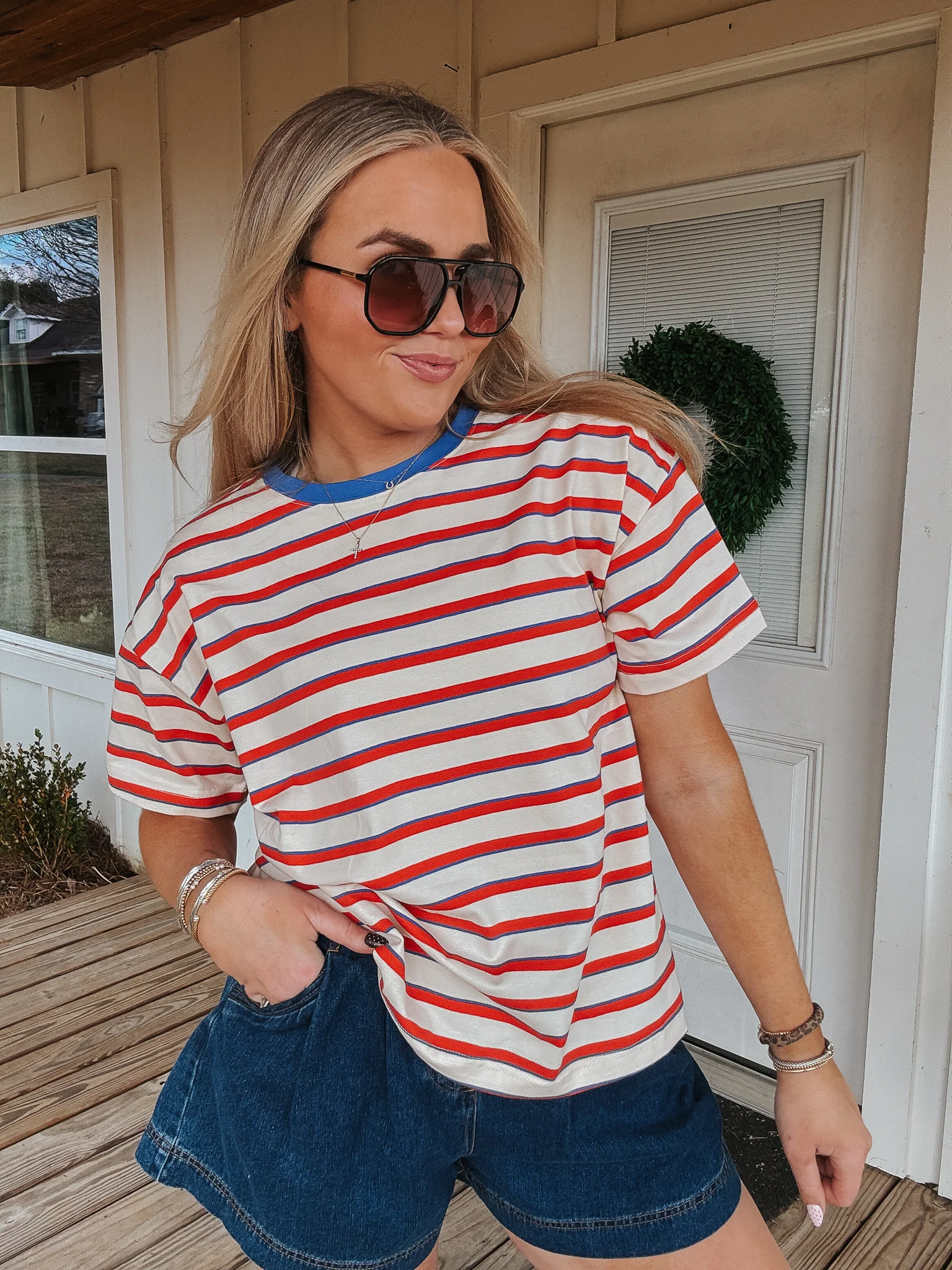 American Summer Stripe Tee - Image 2