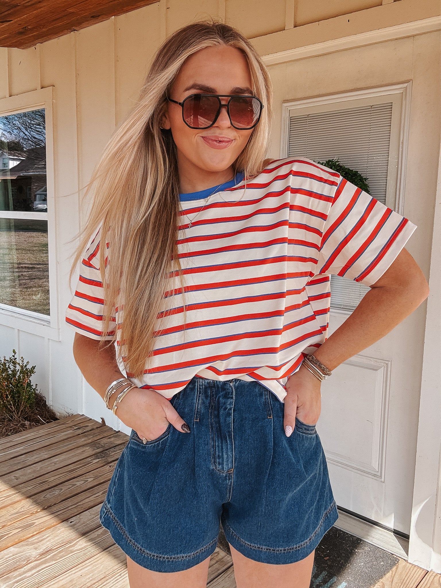 American Summer Stripe Tee - Image 4