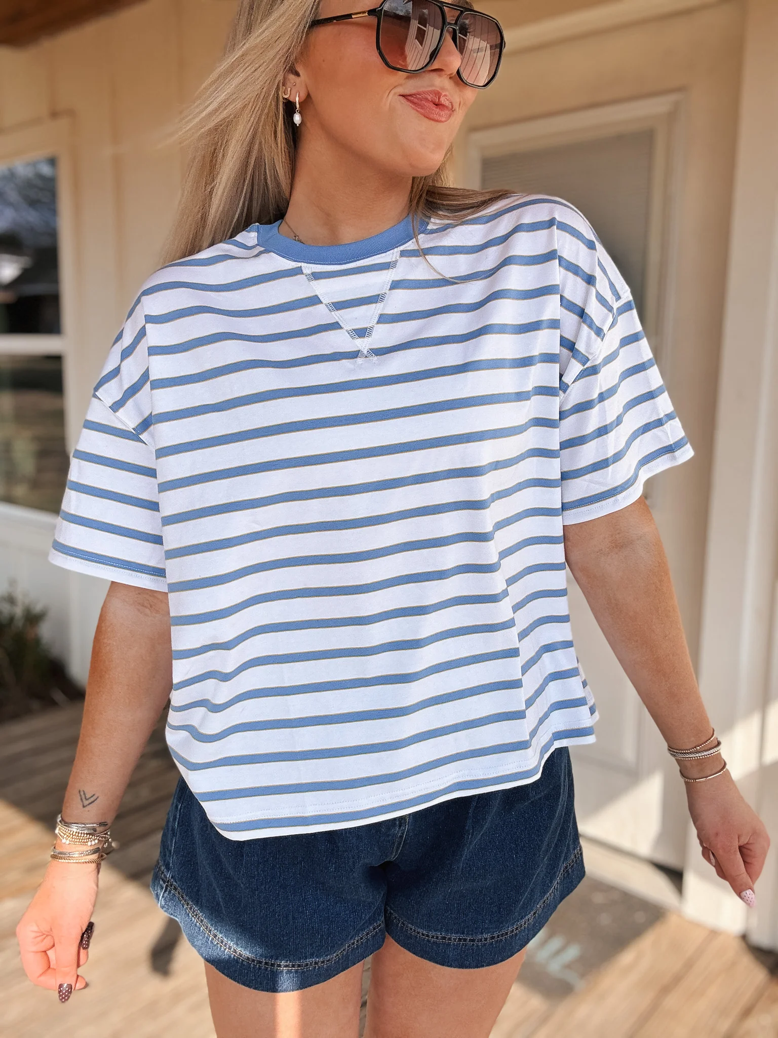 Weekends in the Sun Stripe Top - Image 2