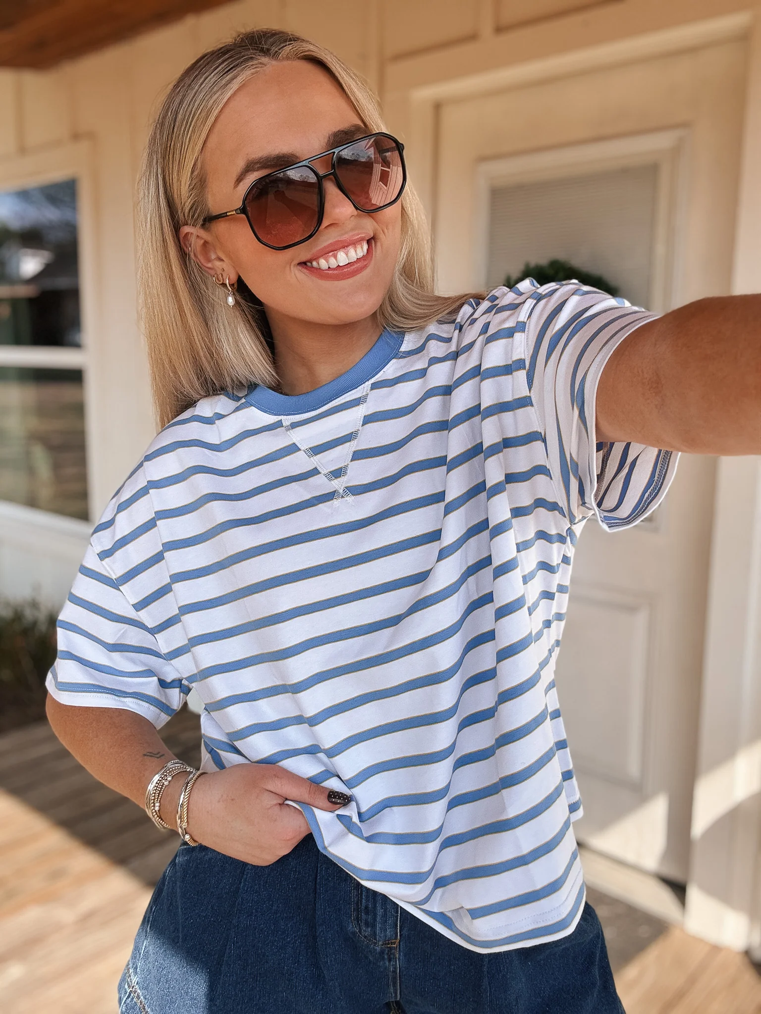Weekends in the Sun Stripe Top - Image 3