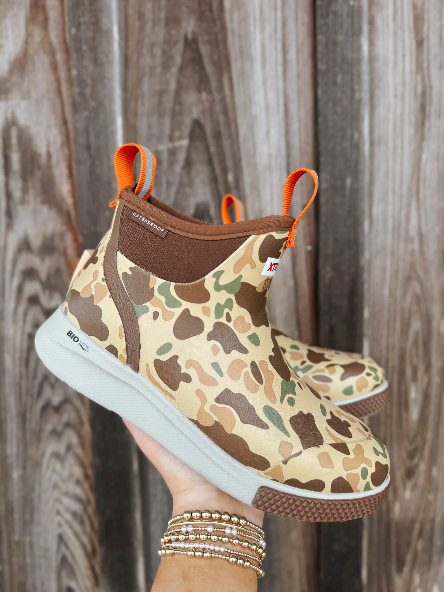 Women's XTRATUF Ankle Deck Boot Sport in Duck Camo - Image 3