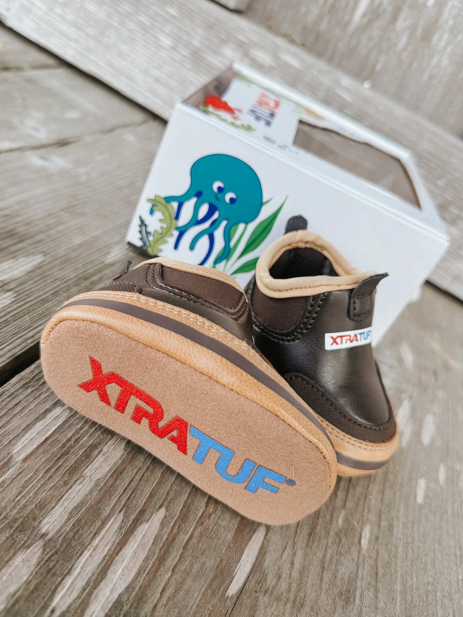 Xtratuf Infant Minnow Ankle Deck Boot in Brown - Image 9