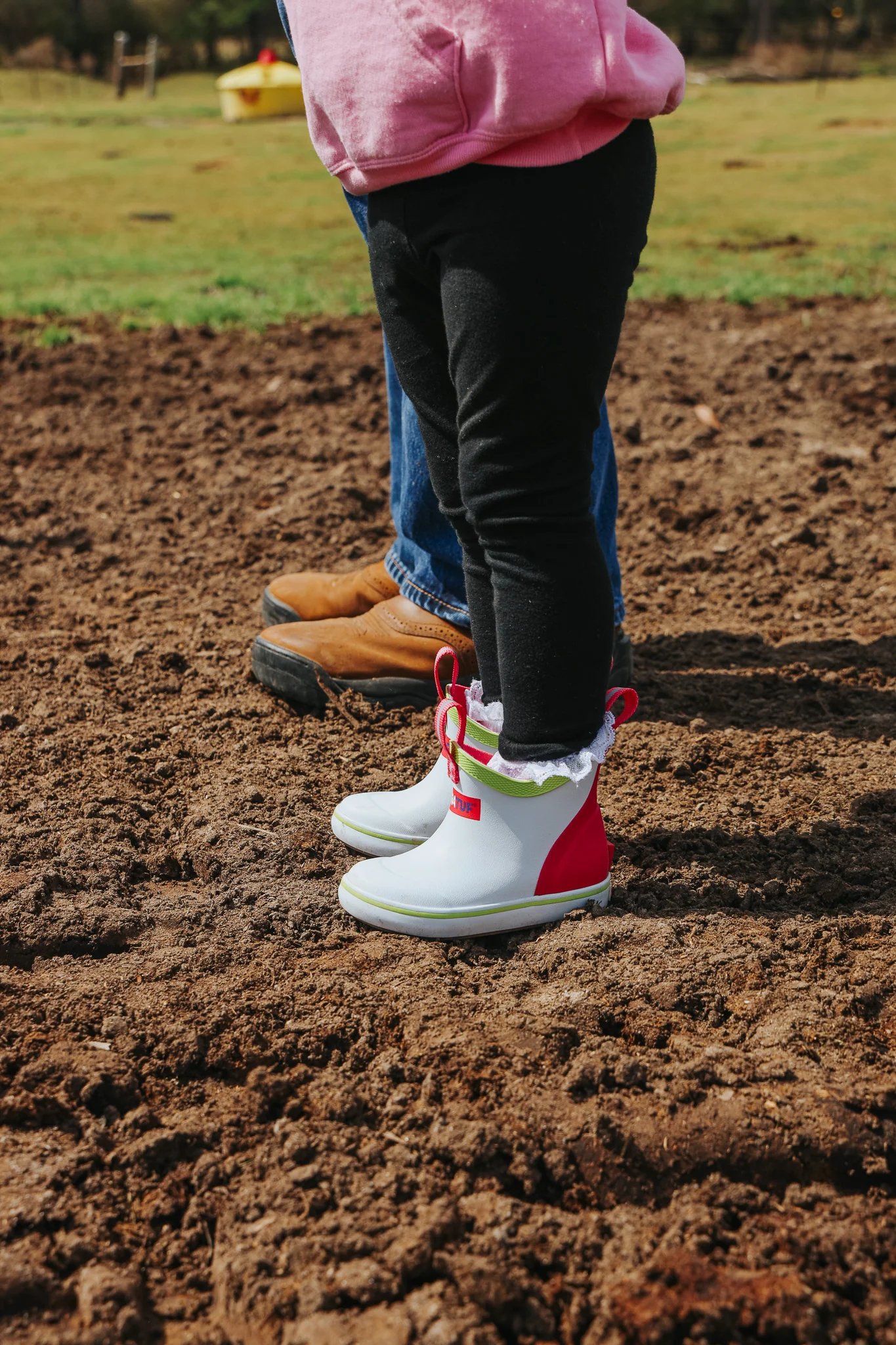 Little Kid's XTRATUF Ankle Deck Boots in White Multi Pink - Image 16