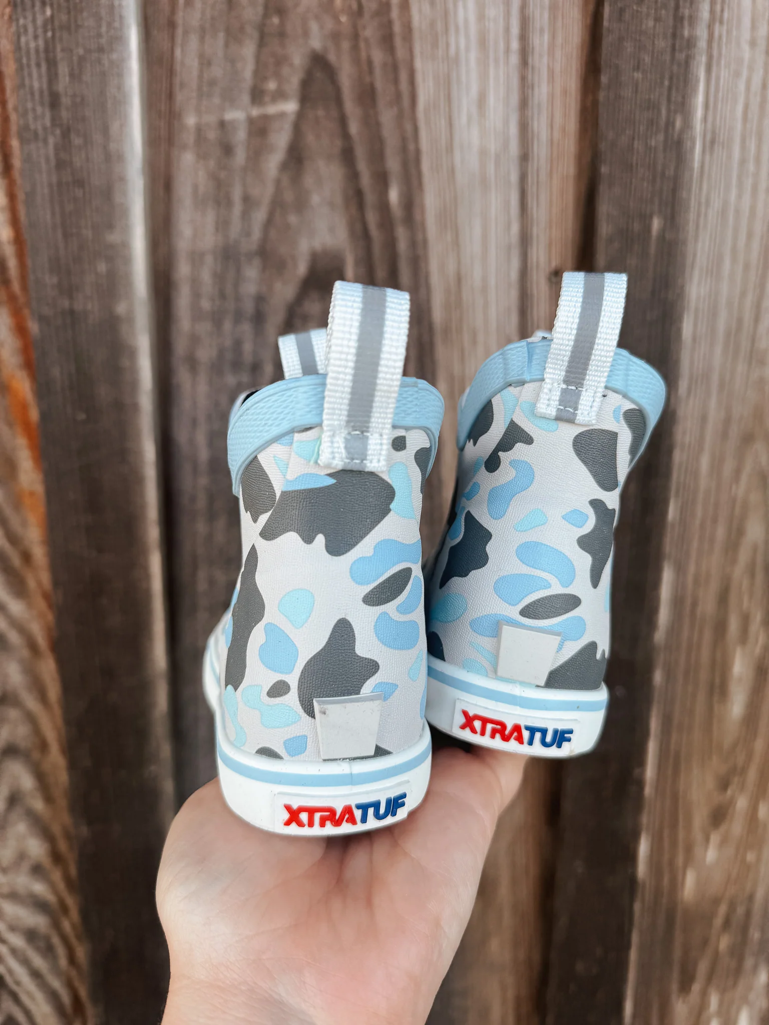 Little Kid's Xtratuf Ankle Deck Boots in Ice Duck Camo - Image 12
