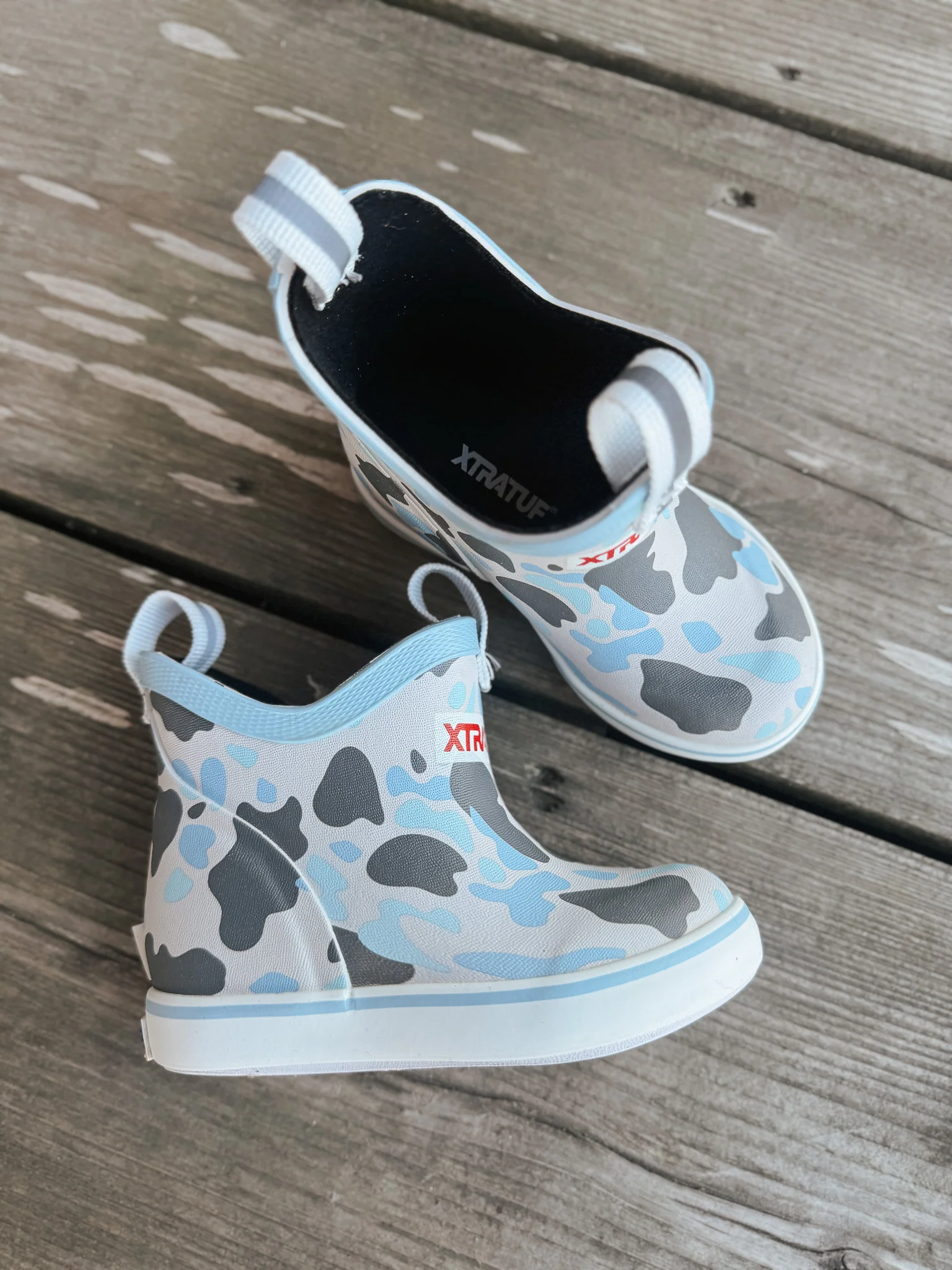 Little Kid's Xtratuf Ankle Deck Boots in Ice Duck Camo - Image 14