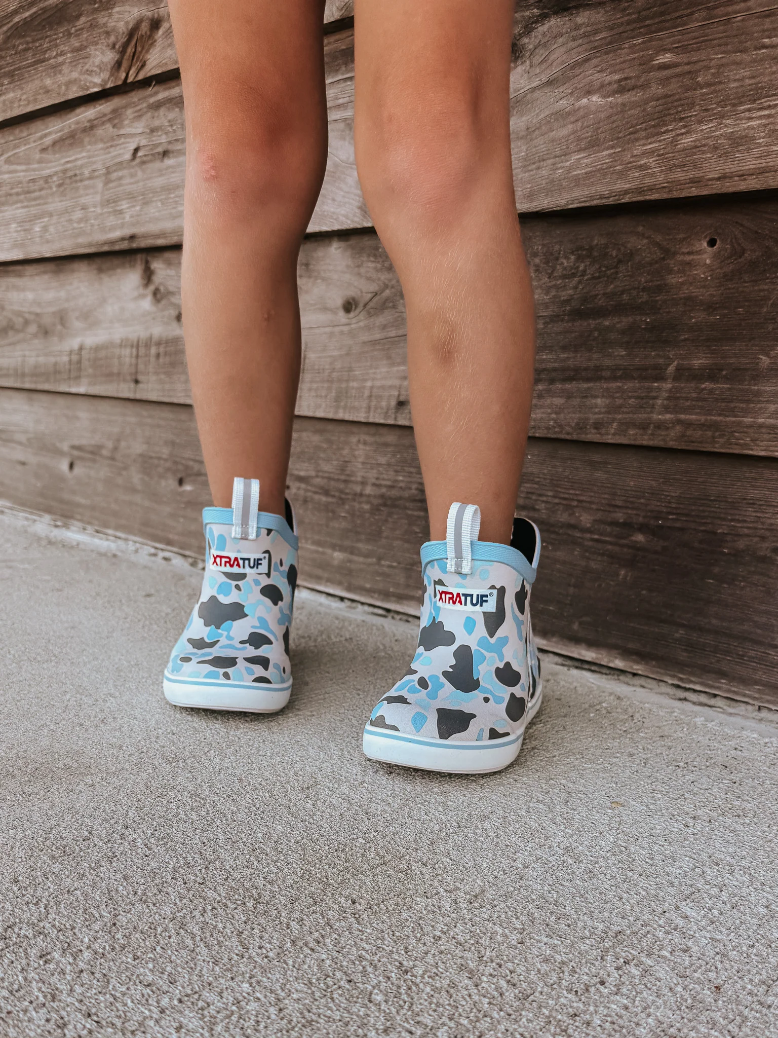 Little Kid's Xtratuf Ankle Deck Boots in Ice Duck Camo - Image 2