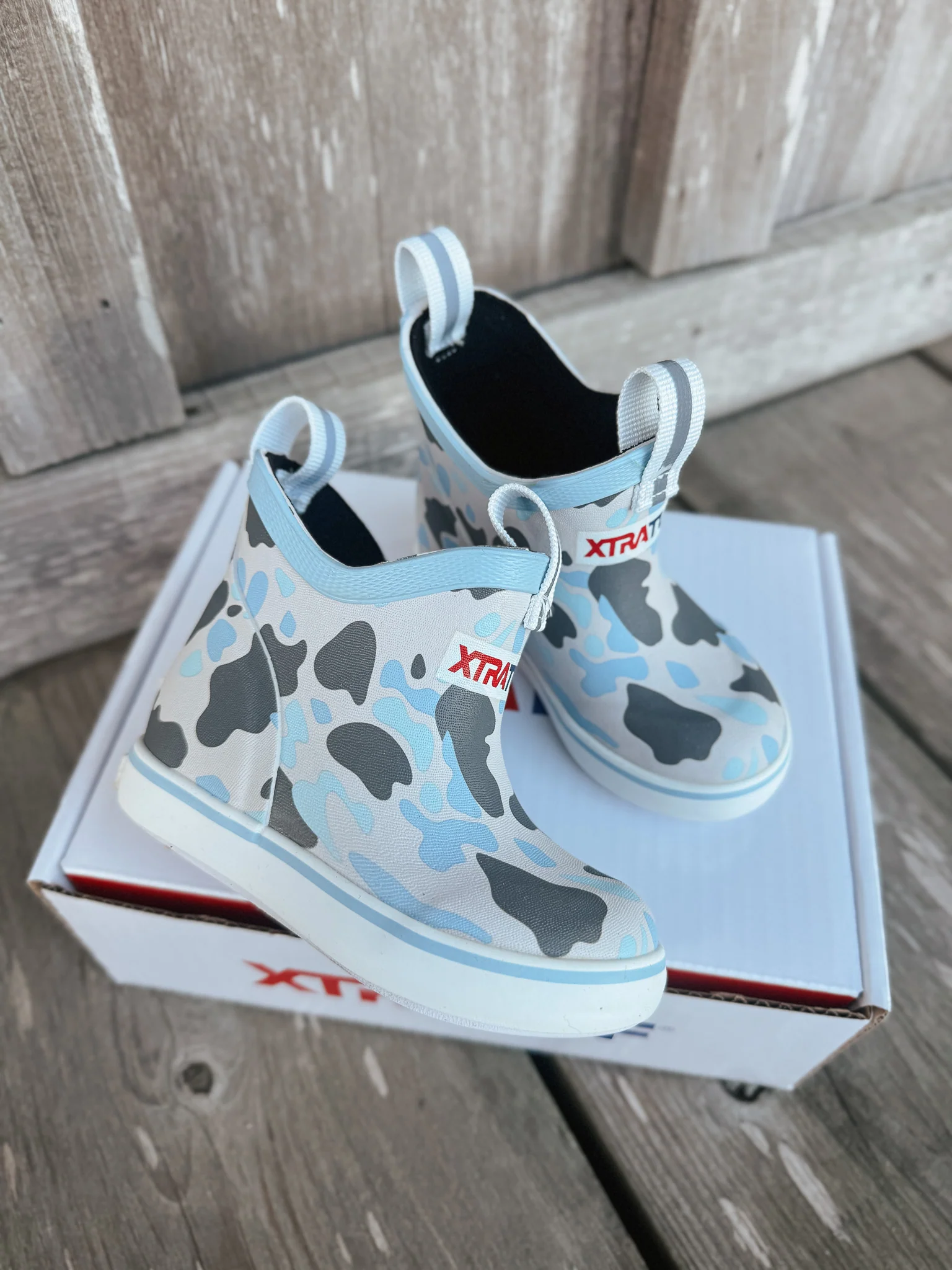Little Kid's Xtratuf Ankle Deck Boots in Ice Duck Camo - Image 7