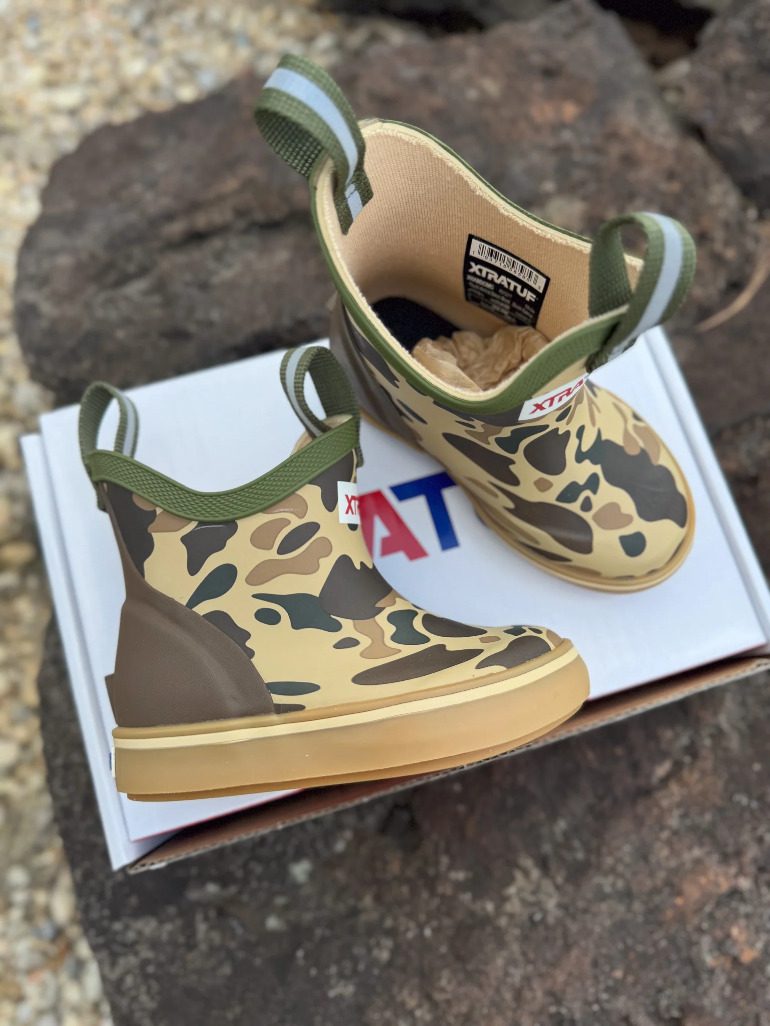 Little Kid's & Toddler Xtratuf Duck Camo Ankle Deck Boot - Image 2