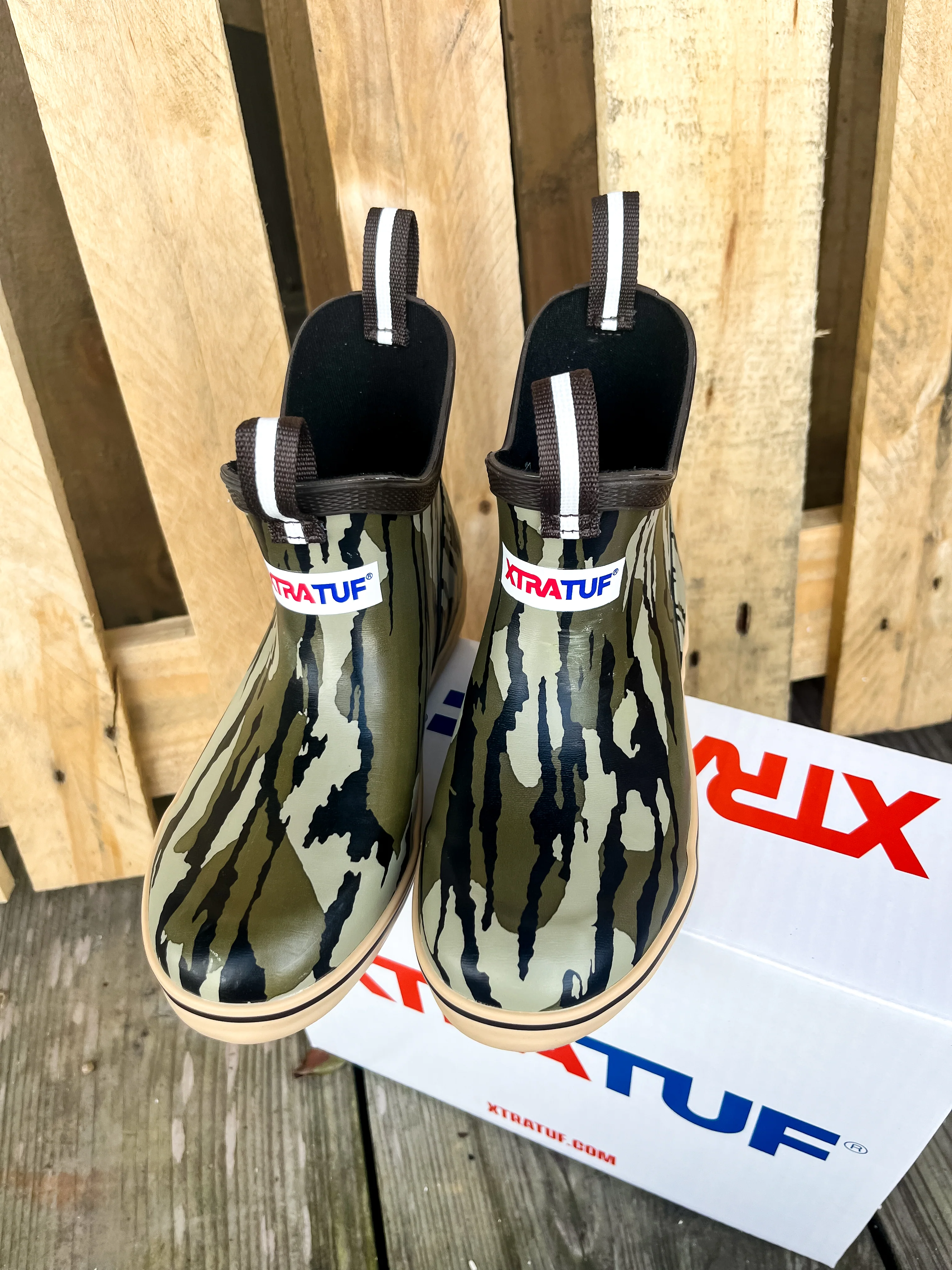 Kid's XTRATUF Ankle Deck Boots in Mossy Oak Camo - Image 2