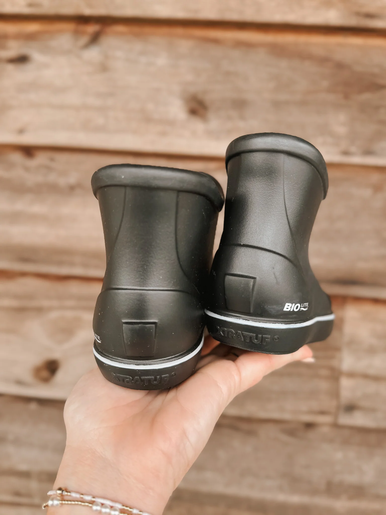Big Kid's Tufs Black Ankle Deck Boot - Image 11