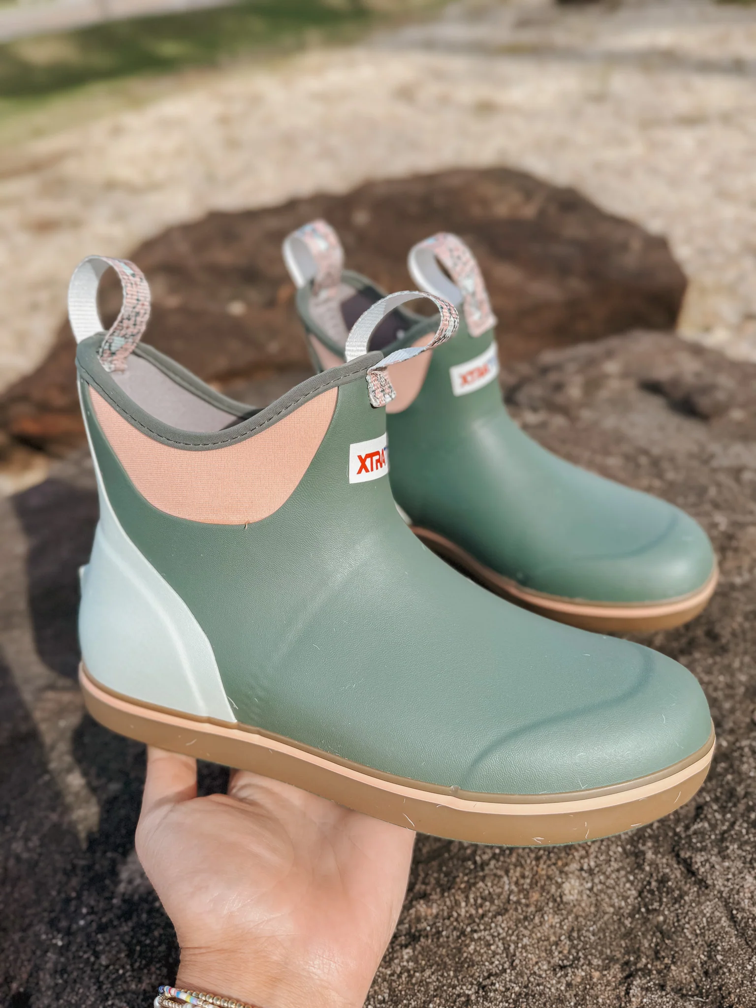 XTRATUF Women's Ankle Deck Boots in Green