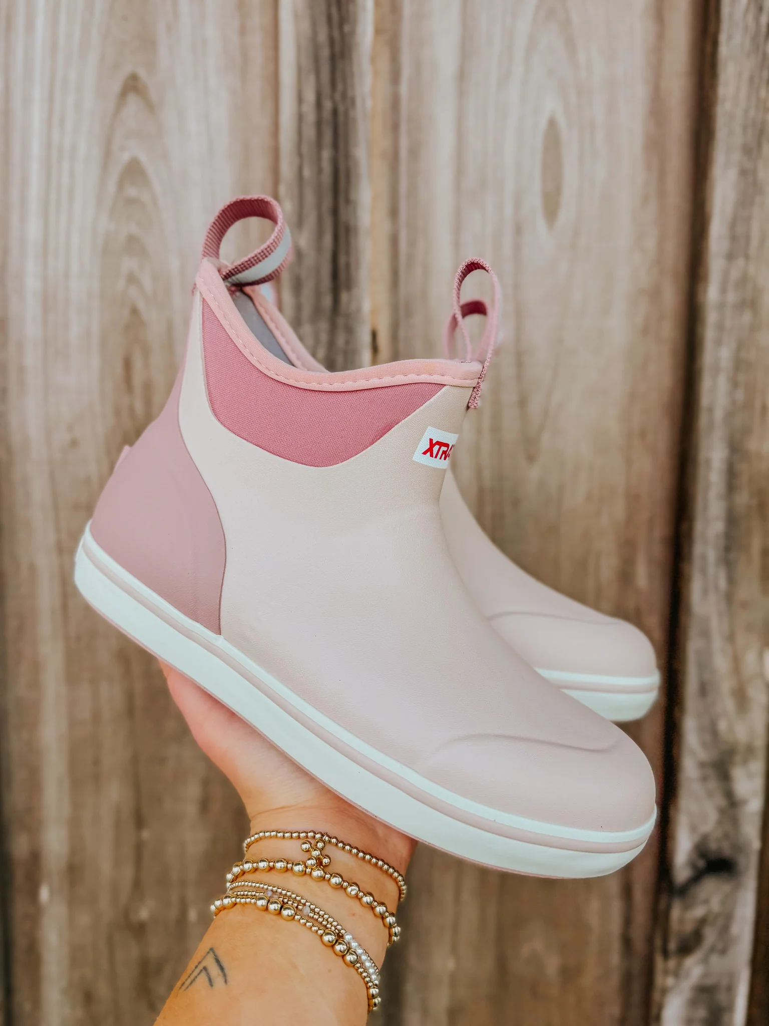 Women's Xtratuf 6 in Ankle Deck Boot in Blush Pink - Image 10