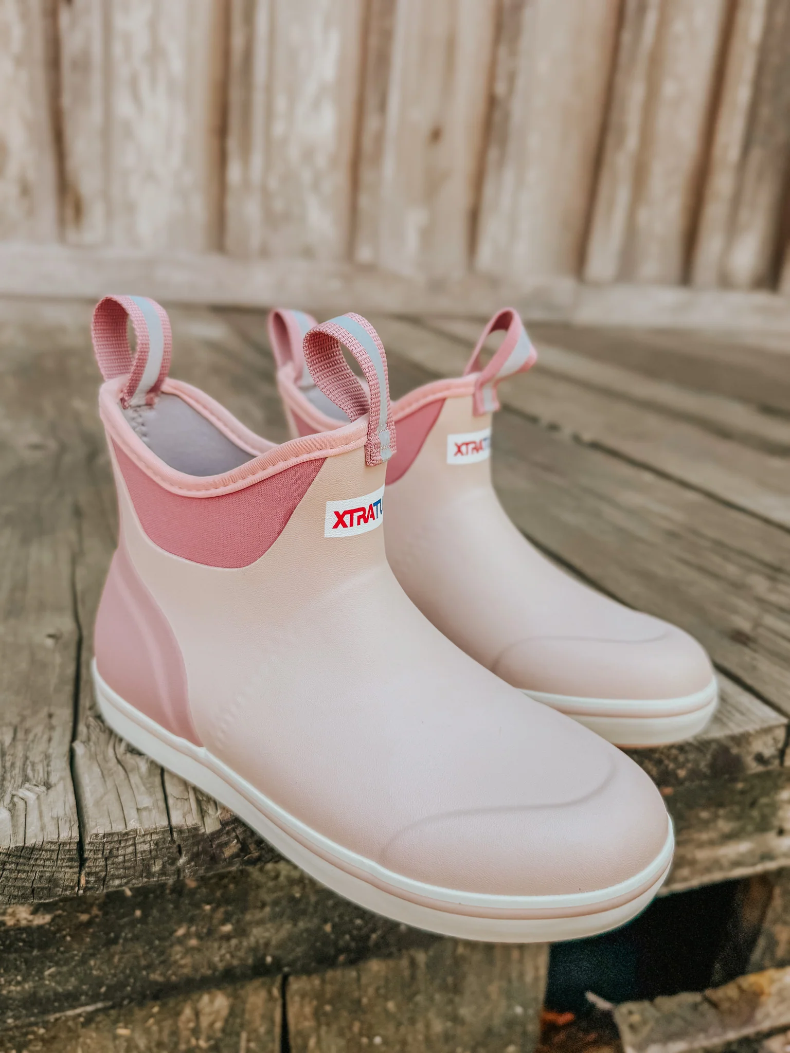 Women's Xtratuf 6 in Ankle Deck Boot in Blush Pink - Image 14