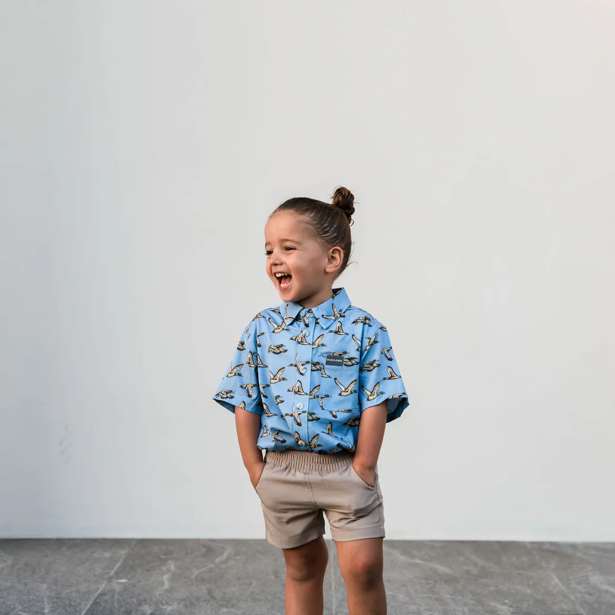 Burlebo Youth & Toddler Everyday Shorts - Cobblestone Khaki - Image 10