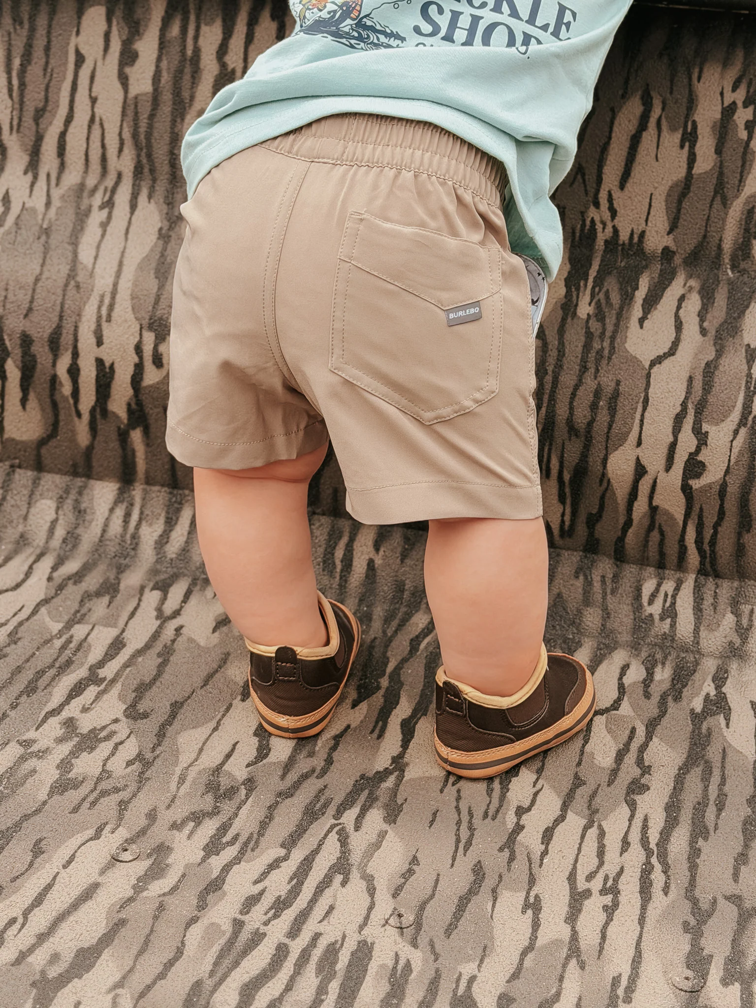Burlebo Youth & Toddler Everyday Shorts - Cobblestone Khaki - Image 7
