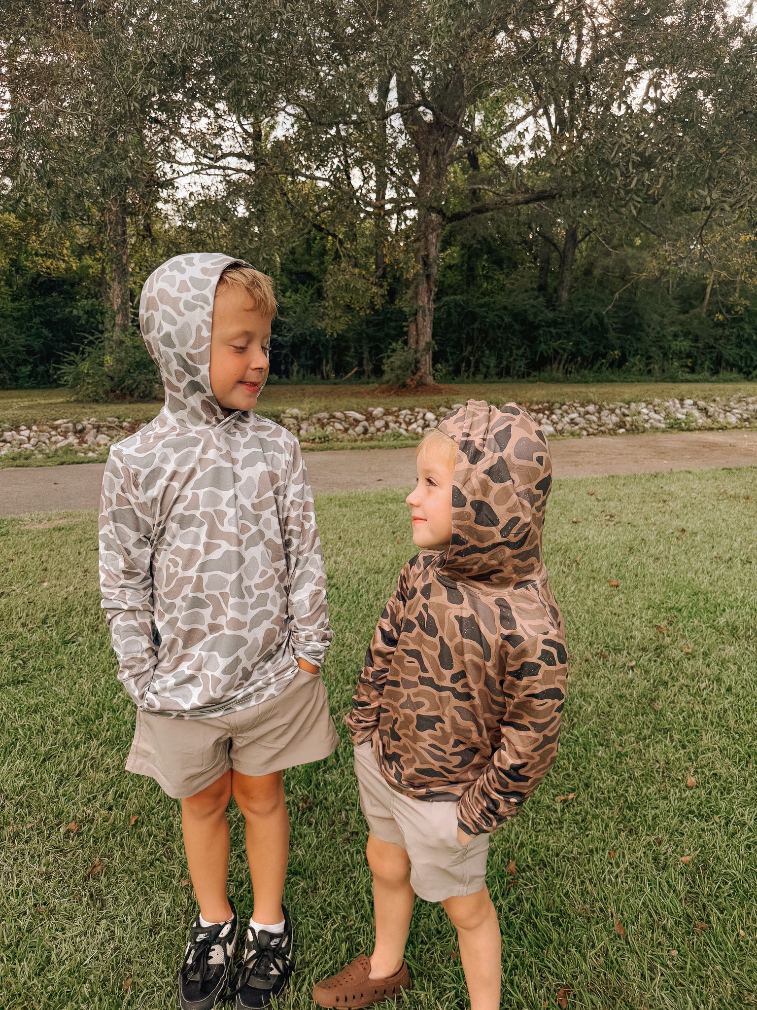 Youth Burlebo Performance Hoodie - Gauge Camo - Image 7