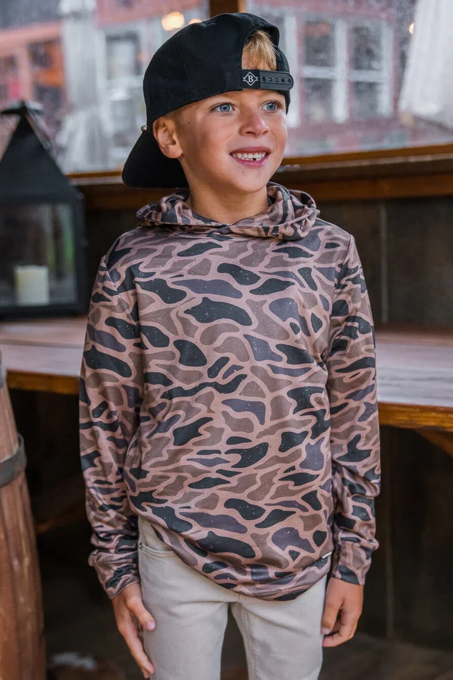 Youth Burlebo Performance Hoodie - Gauge Camo - Image 12