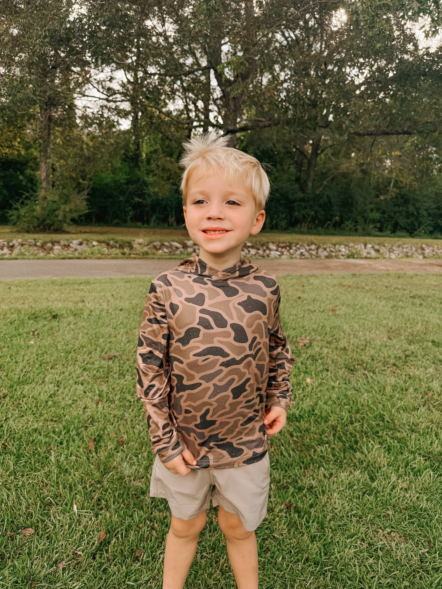 Youth Burlebo Performance Hoodie - Gauge Camo - Image 2