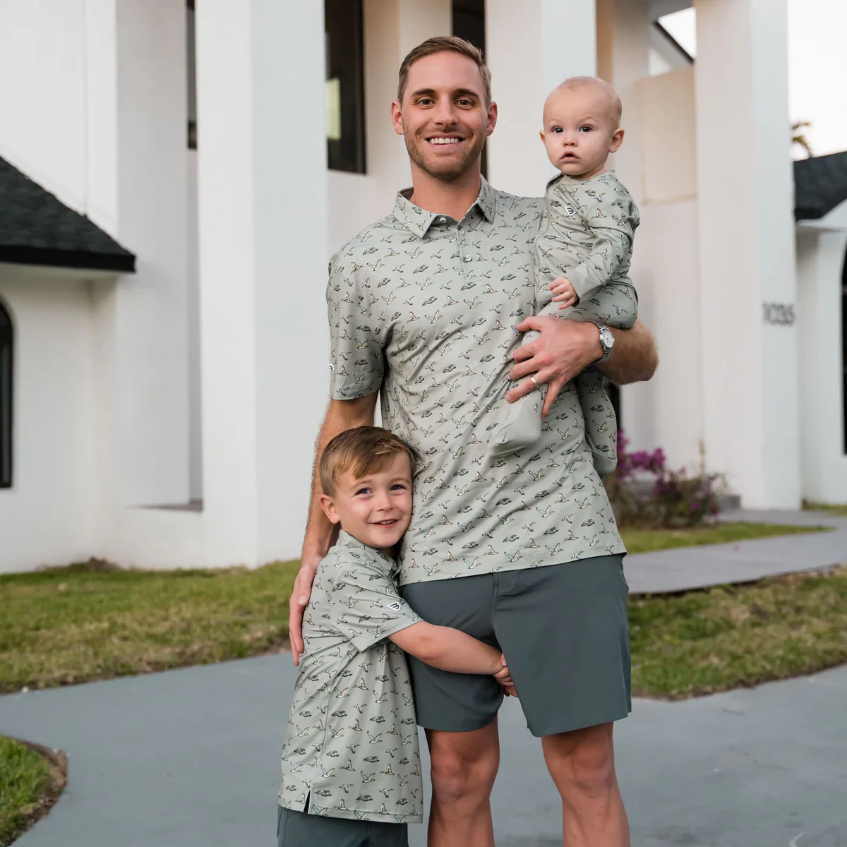 Burlebo Youth & Toddler Flying Ducks Polo in Green - Image 10