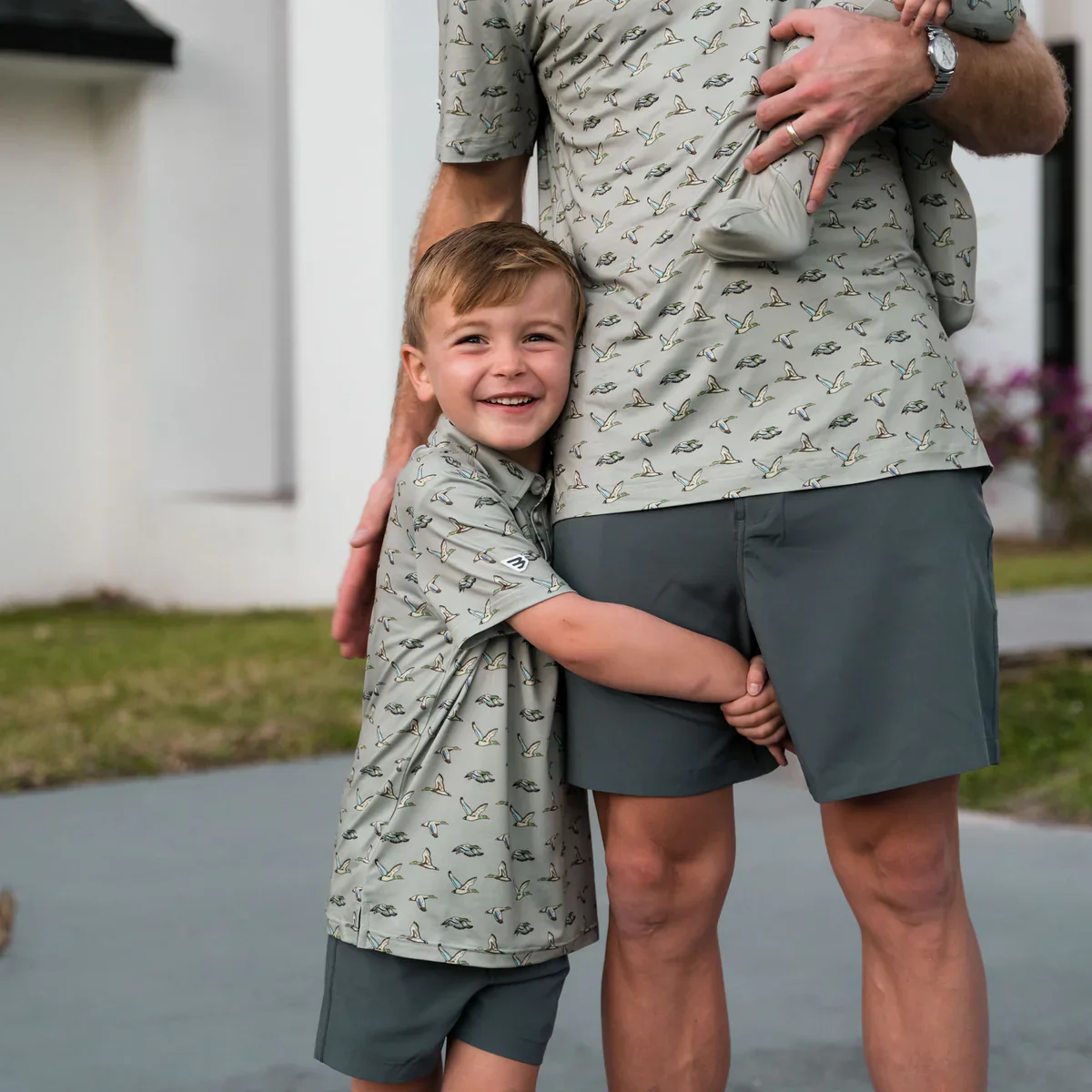 Burlebo Youth & Toddler Flying Ducks Polo in Green - Image 9