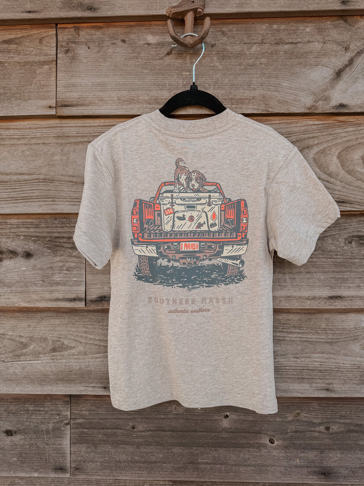 Youth Southern Marsh Loaded up Pup T-Shirt in Taupe - Image 4