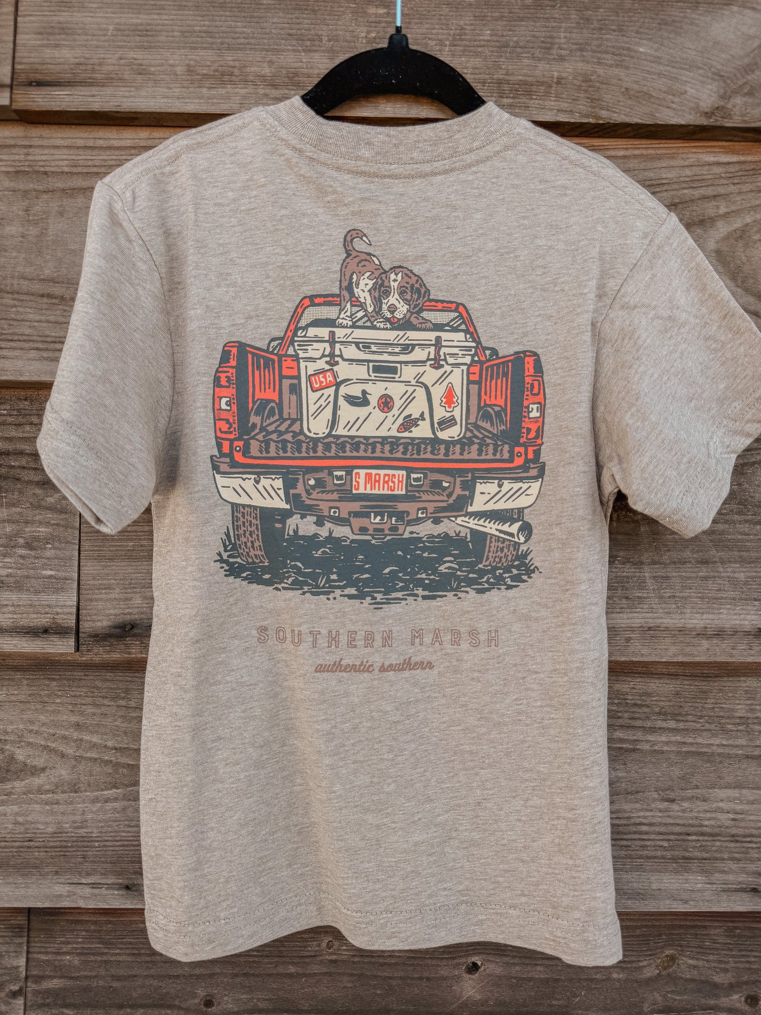 Youth Southern Marsh Loaded up Pup T-Shirt in Taupe - Image 8